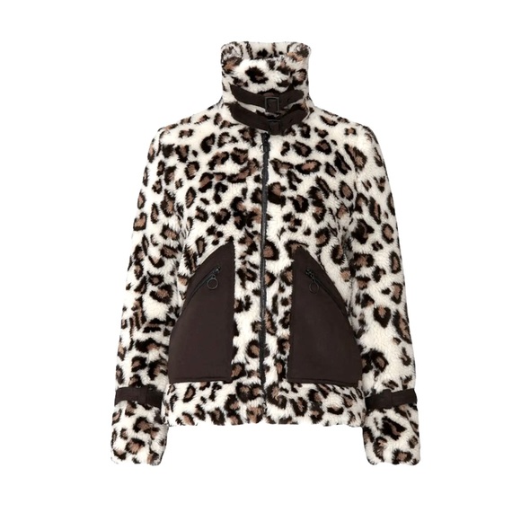 Jonathan Simkhai Jackets & Blazers - Jonathan Simkhai Leopard Faux Sherpa Jacket